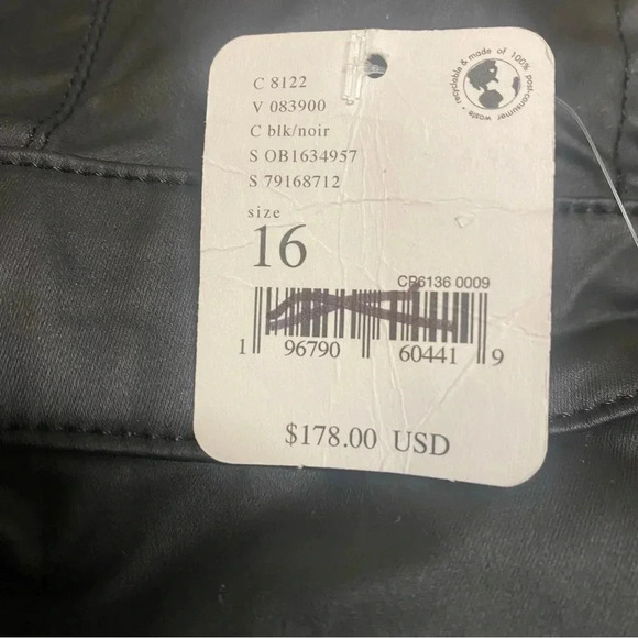 NWT Free People CRVY 2nd Ave One Piece Denim Jumpsuit in Black Vegan Leather - Picture 7 of 17